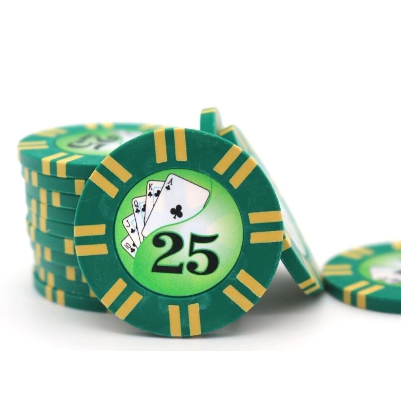 600 Poker Chips 2 Stripe Twist 8 Gram - Pick