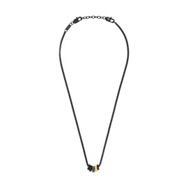 s.Oliver 2034952 Men's Necklace with Pendant Stainless Steel 50 + 5 cm Bi-Colour Comes in Jewellery Gift Box, Stainless Steel, None