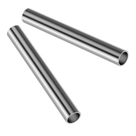 KWOKWEI Round Tube Stainless Steel Diameter 19 mm (3/4 Inch) Set of 2 Construction Tubes, Polished Stainless Steel Round Tube V2A Length 300 mm, Rustproof Stainless Steel Railing Tube Round Tube for