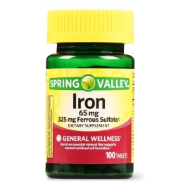 Hierro 65mg Sulfato Ferroso 100 Tabletas H17 Sabor