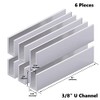 Aluminum Fixed Panel Shower Door U Channel for 3/8" Thick