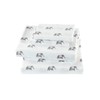 Mk Home 4pc Queen Sheet Set White Grey Elephant New