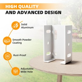 Aluminum Fence Bracket for Vinyl Fencing,Fence Bracket Used for Connecting Panel to Post,Vinyl Fence Brackets Fit 2.75in Rails,Heavy Duty Metal Fence Bracket Vinyl Fence Parts(6Pcs & 60screws)