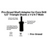 Pro-Graad Shaft Adapter for Core Drill Hole Saw, 5/8"-11 Female
