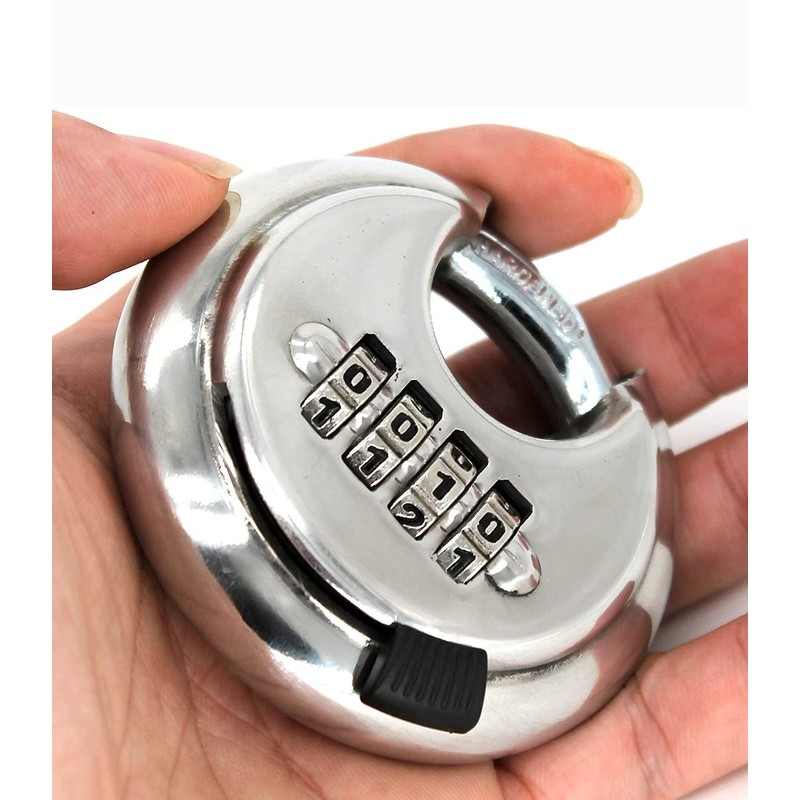 Shiwaki 4 Digital Combination disc Padlock Stainless Steel Rust Padlock