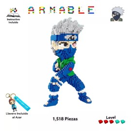 A4f Solutions Rompecabezas 3d Mini Bloques Armables Kakashi Hatake 1518pz