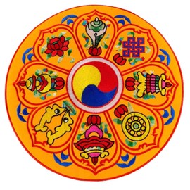 Handmade Nepalese Buddha Sound Bowl Cushion - Yellow 5.1 Inch Singing Bowl Pad with Traditional Embroidery for Meditation and Sound Healing Bowl Pad Singing Mat