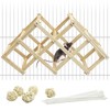 VCEPJH Wooden Rat Climbing Toys Natural Collapsible Hamster Ladder Hanging