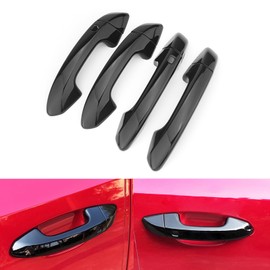 JUIVEEL 4Pcs Glossy Black Style ABS Car Exterior Door Handle Outside Door Handle Cover Set Compatible with Kia Stinger 2017-2024 Accessories