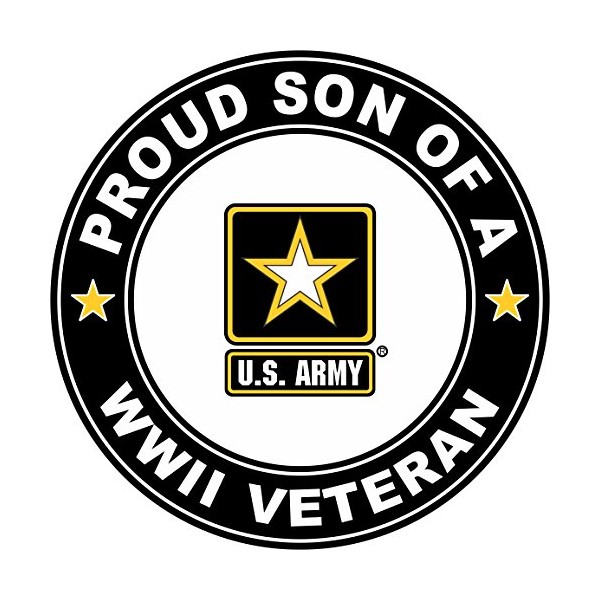 US Army Proud Son of a World War II Veteran 3.8 Inch Decal