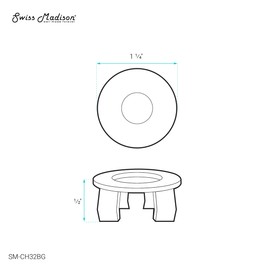 Swiss Madison Well Made Forever SM-25-SACTM17BG Bathroom Sink-Accessories, SM-KS246-G, Gold