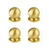 Tiazza Pack of 4 Round Solid Brass Knobs Antique Drawer