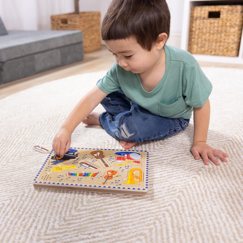 Melissa & Doug Musical Instruments Sound Puzzle - Wooden Peg