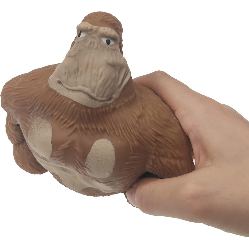 TikTok Monkey - Funny Brown Gorilla Stress Relief Toy, Squeeze