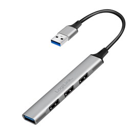 Logilink UA0391 - USB 3.0 Slim Hub 4-Port with Aluminium Housing