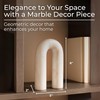 White Marble Arch Decorative Object – Rounded Horseshoe Sculpture Modern
