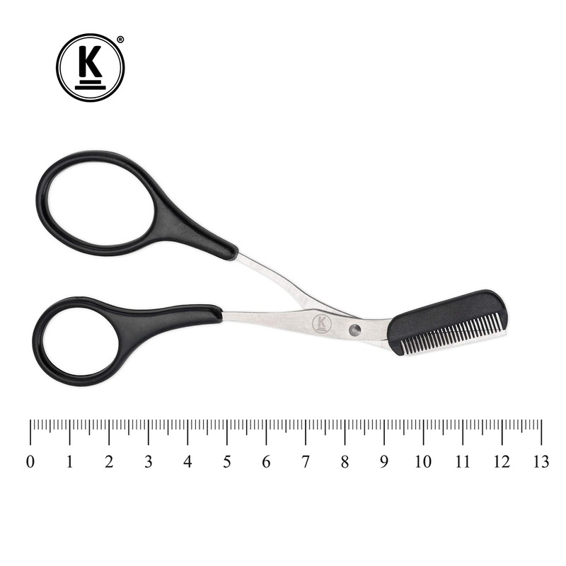 K-Pro Eyebrow Scissors - Scissors Removable Eyebrow Comb for Men