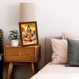 zig zag Lord Shiva Sankar Mahakal Photo Frame For Wall Table Size Small ( 6x8 inches, Acrylic Glass)