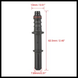Hihaha 2pcs 7.89mm ID6 Fuel Line Quick Release Male Connector for Auto Durable Material