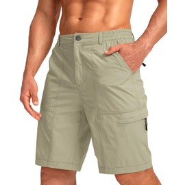 Viodia Men's Hiking Cargo Shorts with 6 Pockets Quick Dry Lightweight Stretch Shorts for Men Outdoor Fishing Golf Shorts