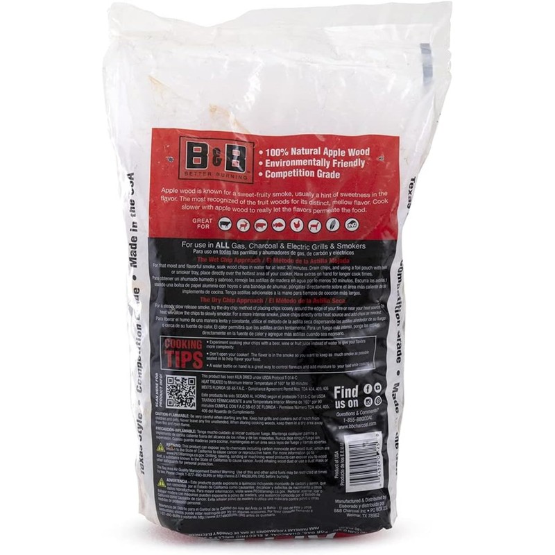 B&B Charcoal Wood CHIP Apple 180 CUIN