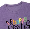 Happy Easter Cute Women's Cotton Sleeveless T-Shirts with Easter Bunny