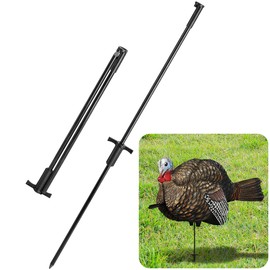 RunNico 2 Pcs Turkey Decoy Hunting Stake, Collapsible Turkey Mounting Stakes, Portable Decoys Pole for Outdoor Bait Trapping Replacement Accessories