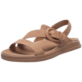 Naturalizer Womens Hope Strappy Slingback Flat Sandal Cookie Dough Brown 9.5 M