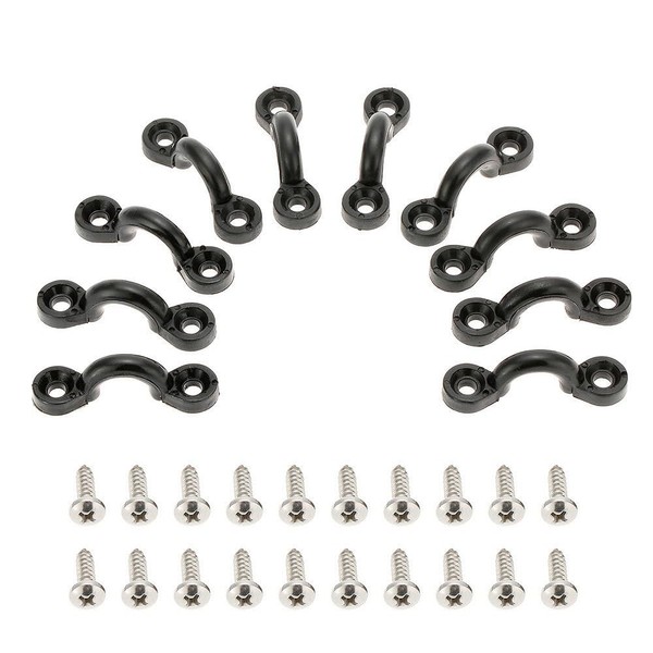 TopHomer 10pcs Nylon Deck Loops, Portable Tie Down Eye Hook