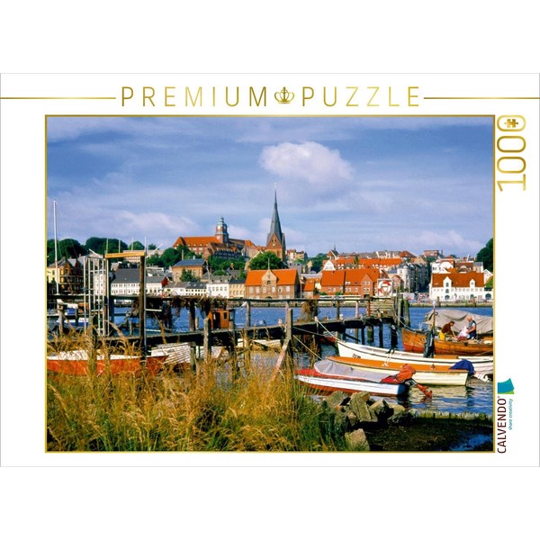 CALVENDO Jigsaw Puzzle Fishing Port and City View Flensburg 1000