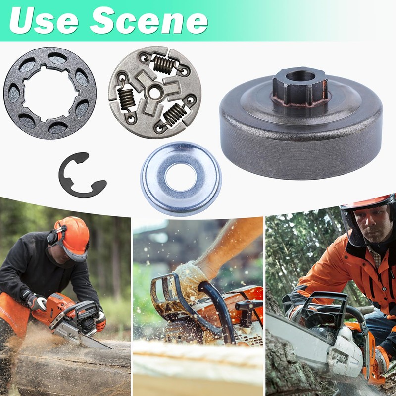 Adefol 3/8"-7T Sprocket Clutch Drum Kit for Echo CS-352 CS-310
