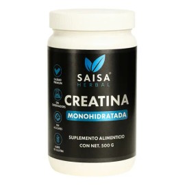 Creatina Monohidratada | 100% Pura | Micronizada | 500 g | Saisa Herbal | Suplemento Alimenticio Calidad Premium | Energía, Fuerza y Rendimiento Muscu