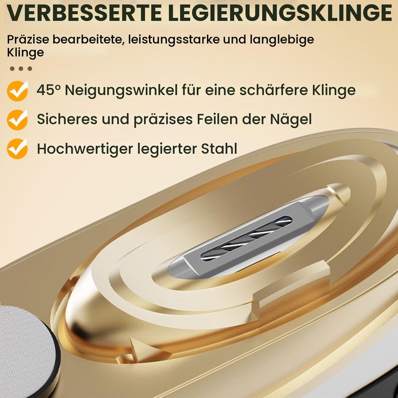 Electric Nail Clippers, 3-in-1 Electric Nail File with Lighting, Two