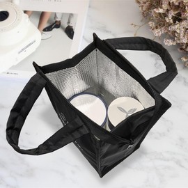 Insulated 100% Cotton Canvas Lunch Bag - Insulated Aluminum Wool Cotton Inside Large Capacity/Convenient/Simple/Fashion/Plain Simple Drawstring Bag-Durable Waterproof Outdoor Camping Picnic Bag Unisex