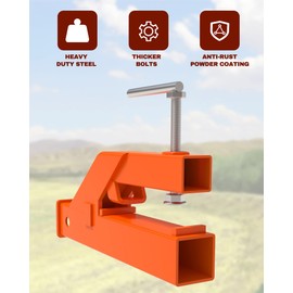 KYBOLT 2" Clamp on Trailer Hitch Receiver for Tractor Bucket Ball Mount Adapter Compatible with Deere Bobcat