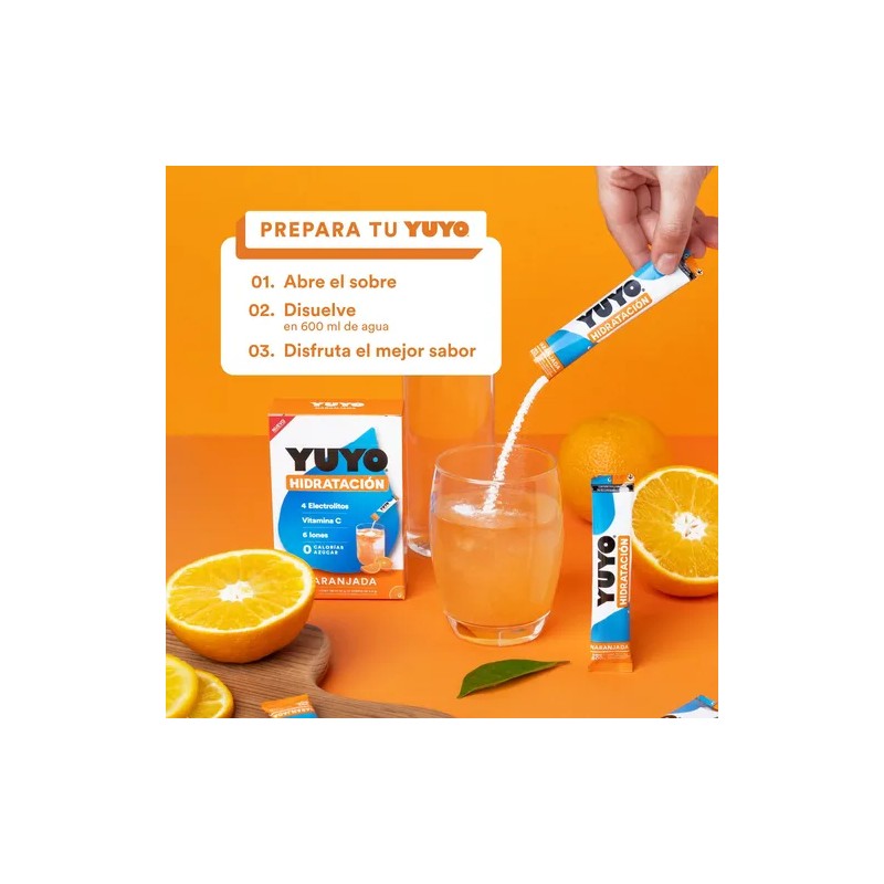 Pack 80 Unidades Yuyo Vitaminas Naranja Electrolitos