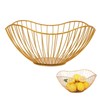 MEETOZ Metal Wire Fruit Bowl,Openwork Fruit Basket for Fruit Snack