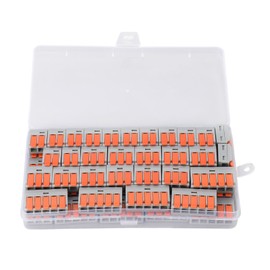 60PCS Wire Connectors Quick Connect Terminal Assortment Kit Press Type Terminals 0.5‑6mm² 450V 40A