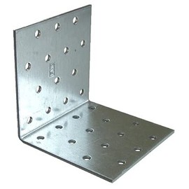 FMG Perforated Plate Angle 80 x 80 x 80 mm | Steel DX51 Galvanised Zinc Overlay 275 g/m² | Material Thickness 2.5 mm | ETA 08/0064 | Hole Diameter 5 mm