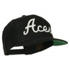 Aces Embroidered Flat Bill Cap - Black OSFM