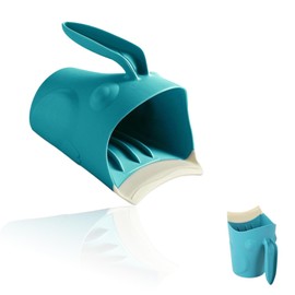 Baby Shampoo Rinse Cup - Gentle Hair Washing for Babies, Protects Eyes, Easy Bath Time (Blue)