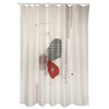 Spirella Teiva Anti-Mould Shower Curtain - Anti-Bacterial, Washable, Waterproof, Polyester,
