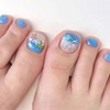 Square Press On Toenails Summer Fake Toenails Starfish Coconut Tree