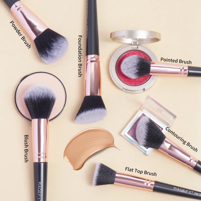 MAANGE set 28 brochas de maquillaje profesional con estuche brocha