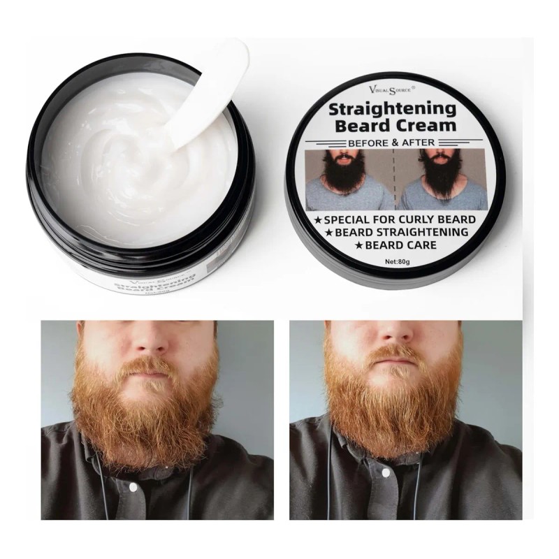Crema Para Alisar Barba, 2.8 Oz. Acondicionador Eficaz Para
