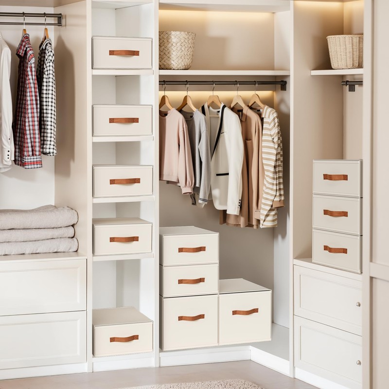 DIMJ Closet Organizers and Storage - Fabric Storage Bins with