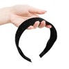 Burnaby black ribbed dot hairband wide headband / 버나비 블랙