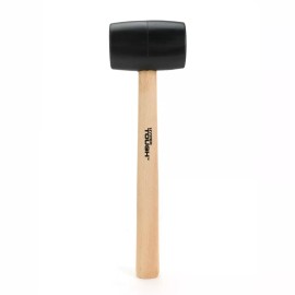 HYPER Tough 16 Ounce Rubber Mallet With Wood Handle