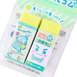 Pompom-Puin, Cinnamon-roll, & Geki-Ochi-Kun Kawaii Gathering Erasers - Cute Pencil Rubber Erasers Party Favors Gift Supplies| 2PCS (Yellow)