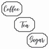 Tea, Coffee, Sugar Kitchen Jar Canister Labels Vinyl Decal Stickers